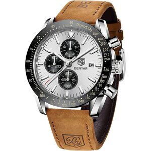 ⚡Watches for Men Analog Quartz Chronograph 30M Waterproof Elegant Gift Luminous